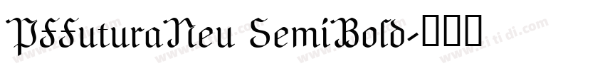 PFFuturaNeu SemiBold字体转换